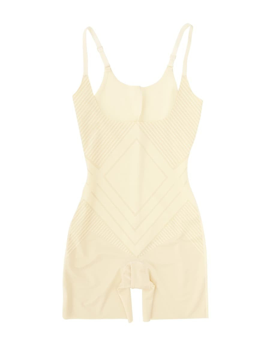Seamless Liquid Spandex Shaping Bodysuit with Adjustable Straps & 3D Butt Lift