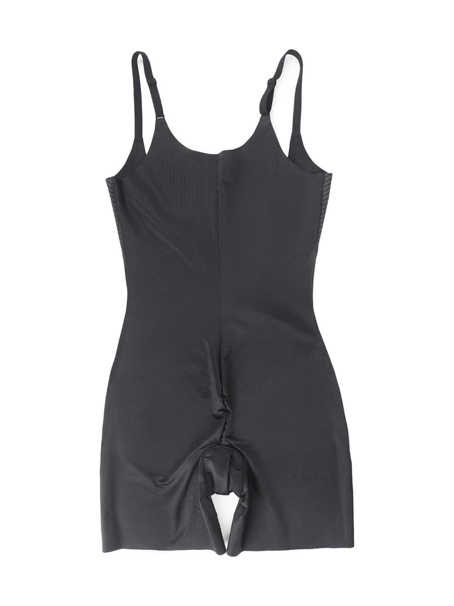 Seamless Liquid Spandex Shaping Bodysuit with Adjustable Straps & 3D Butt Lift