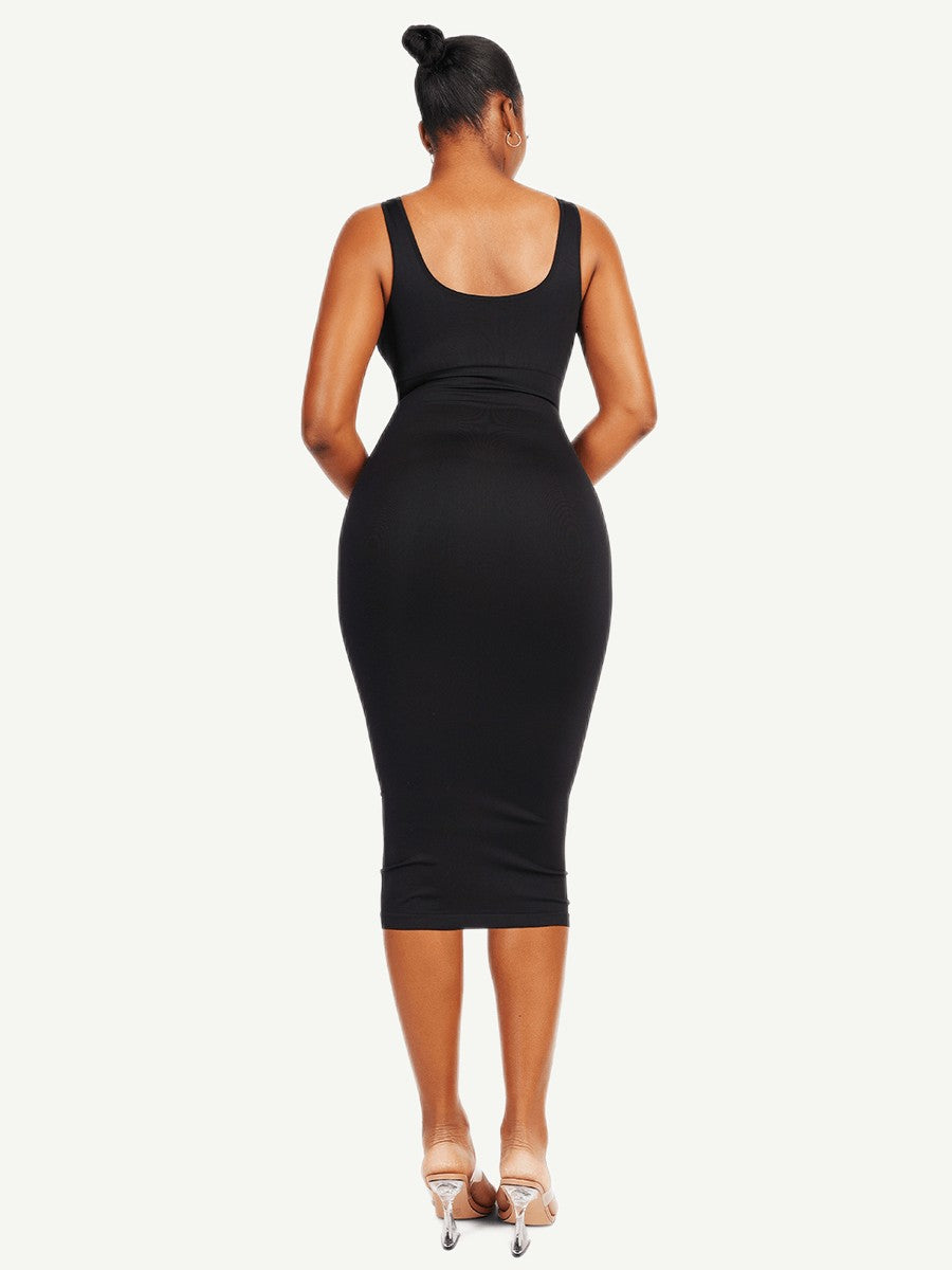 Large U-Back Seamless Modal Shaper Dress – Elegant Body Contouring Dress
