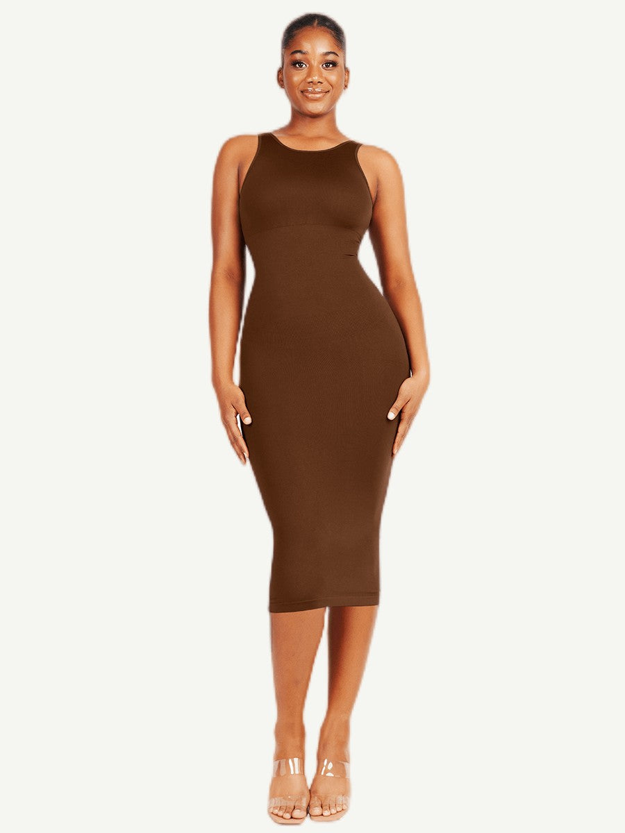 Large U-Back Seamless Modal Shaper Dress – Elegant Body Contouring Dress