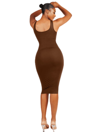Large U-Back Seamless Modal Shaper Dress – Elegant Body Contouring Dress