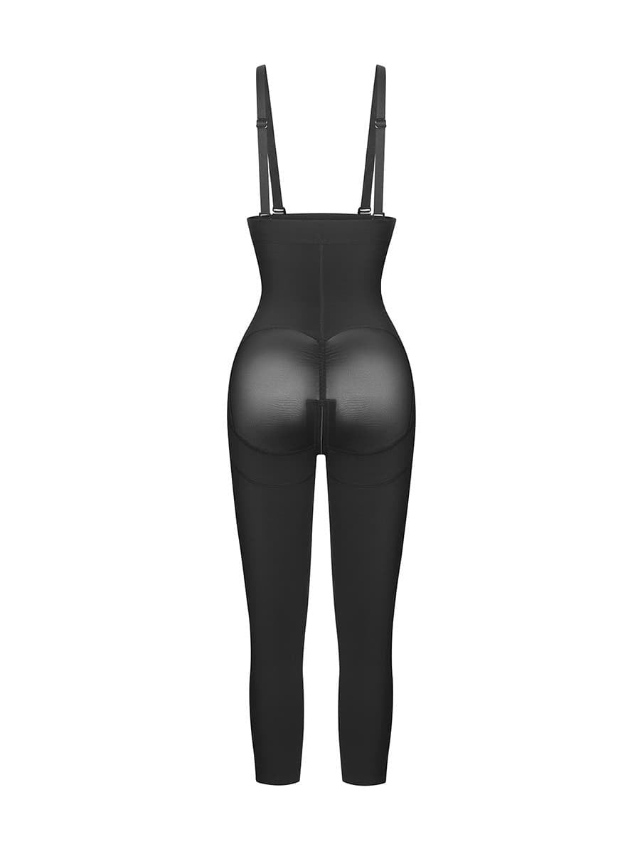Latex Open Bust Belly Control Shapewear with Adjustable Straps