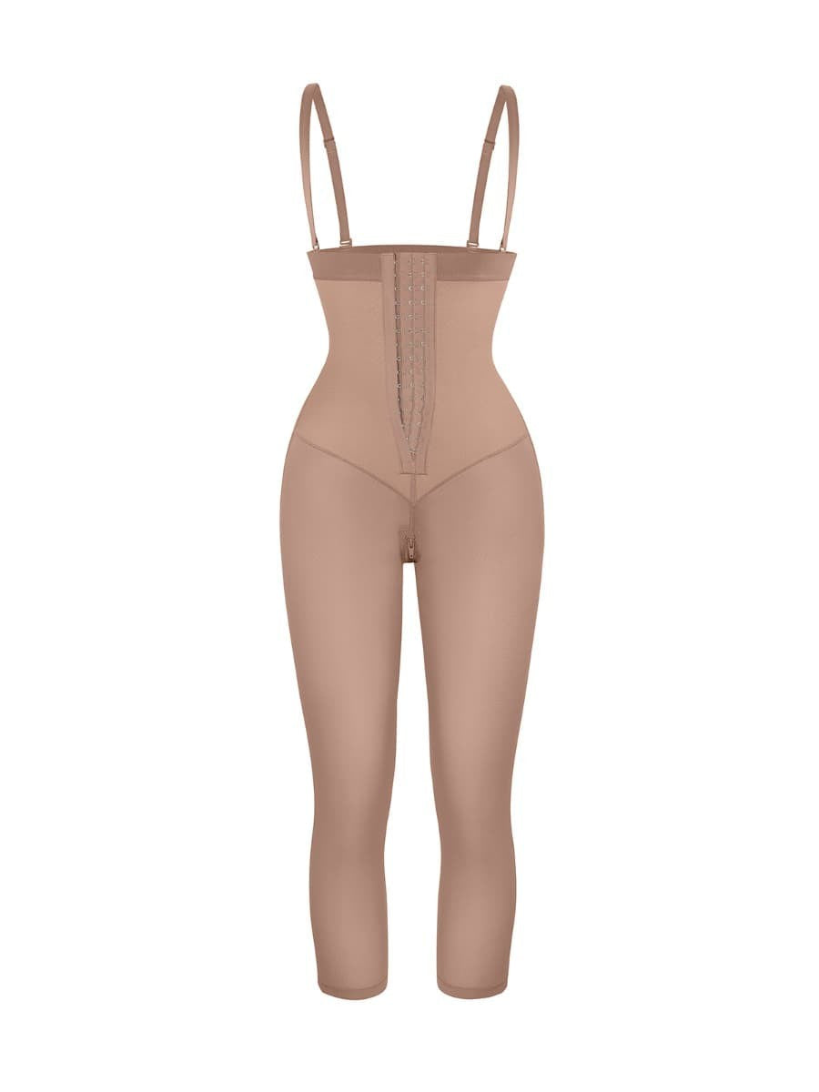 Latex Open Bust Belly Control Shapewear with Adjustable Straps