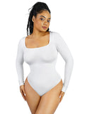 Sustainable Square Neck Waist Control Thong Bodysuit – Eco-Friendly Shaping Wear for Women