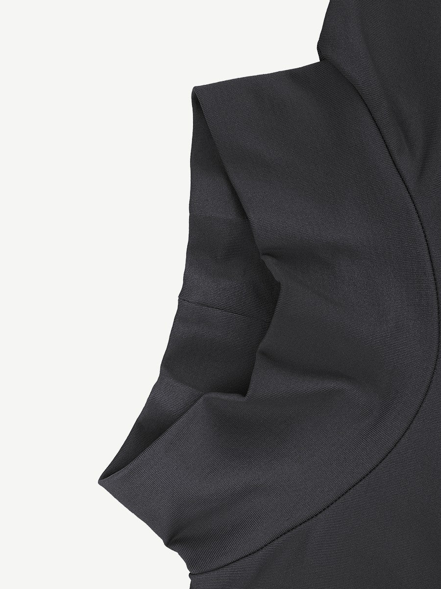 Seamless Recycled Fabric Turtleneck Long Sleeve Thong Bodysuit | Eco-Friendly Slim Fit