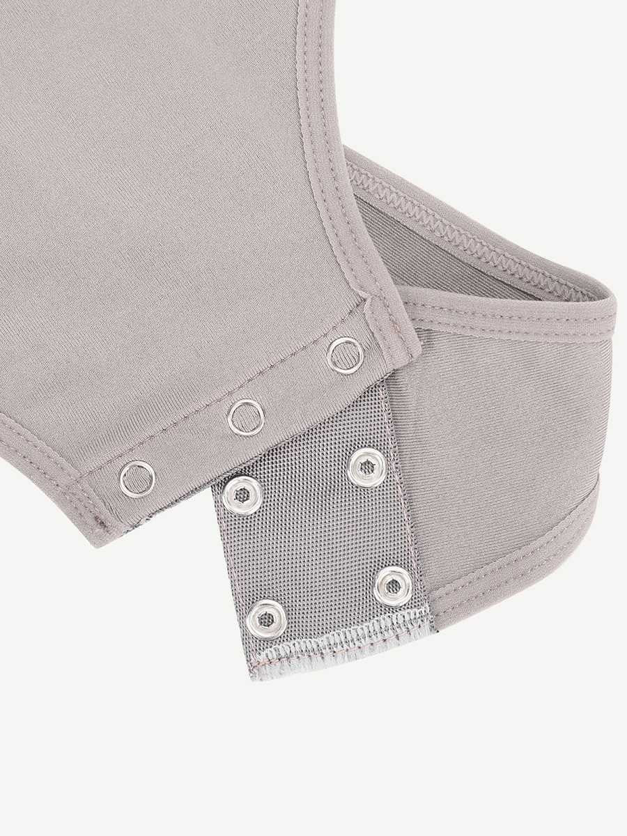Seamless Recycled Fabric Turtleneck Long Sleeve Thong Bodysuit | Eco-Friendly Slim Fit