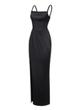 2-Piece Swing Collar Pleated Shaping Dress Set with Built-in Corset
