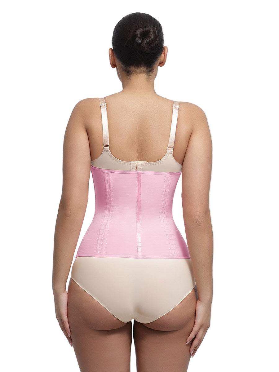 Luxury Gold Zipper U-Shaped Steel Boned Waist Cincher Girdle – 15 Steel Bones Compression Shaper