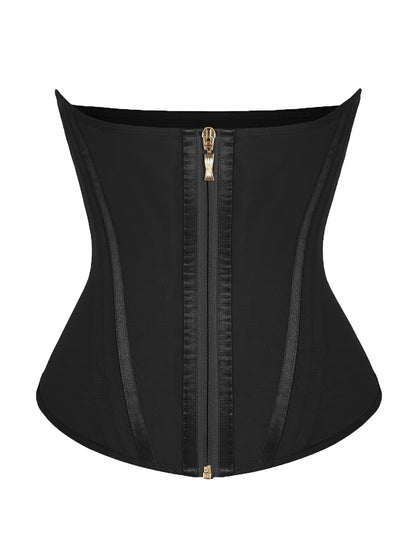 Luxury Gold Zipper U-Shaped Steel Boned Waist Cincher Girdle – 15 Steel Bones Compression Shaper