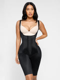 Full Body Shaper Bodysuit with Double-Layer Abdomen & Butt Lift, Adjustable Shoulder Straps