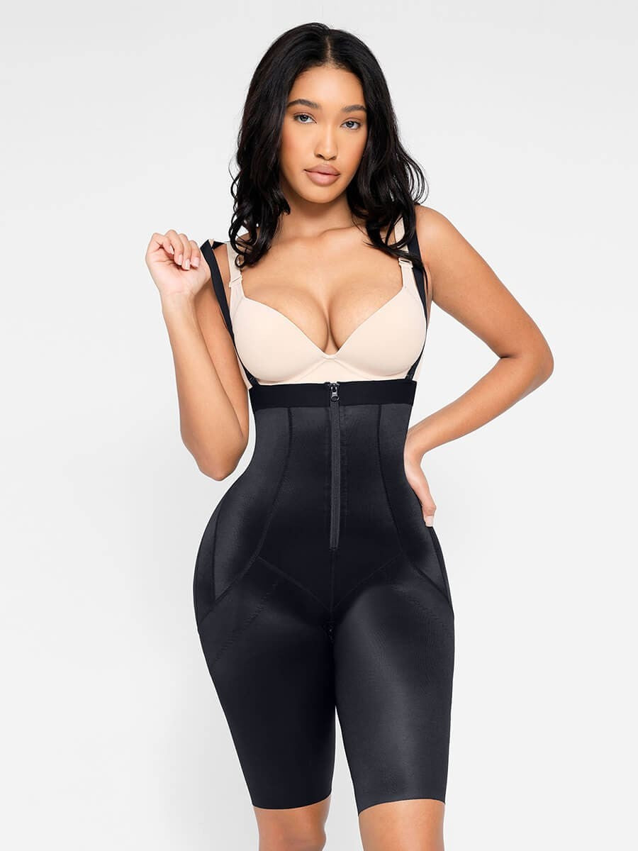 Full Body Shaper Bodysuit with Double-Layer Abdomen & Butt Lift Design