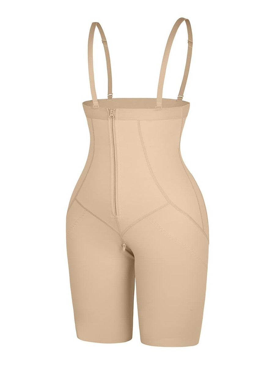 Full Body Shaper Bodysuit with Double-Layer Abdomen & Butt Lift Design