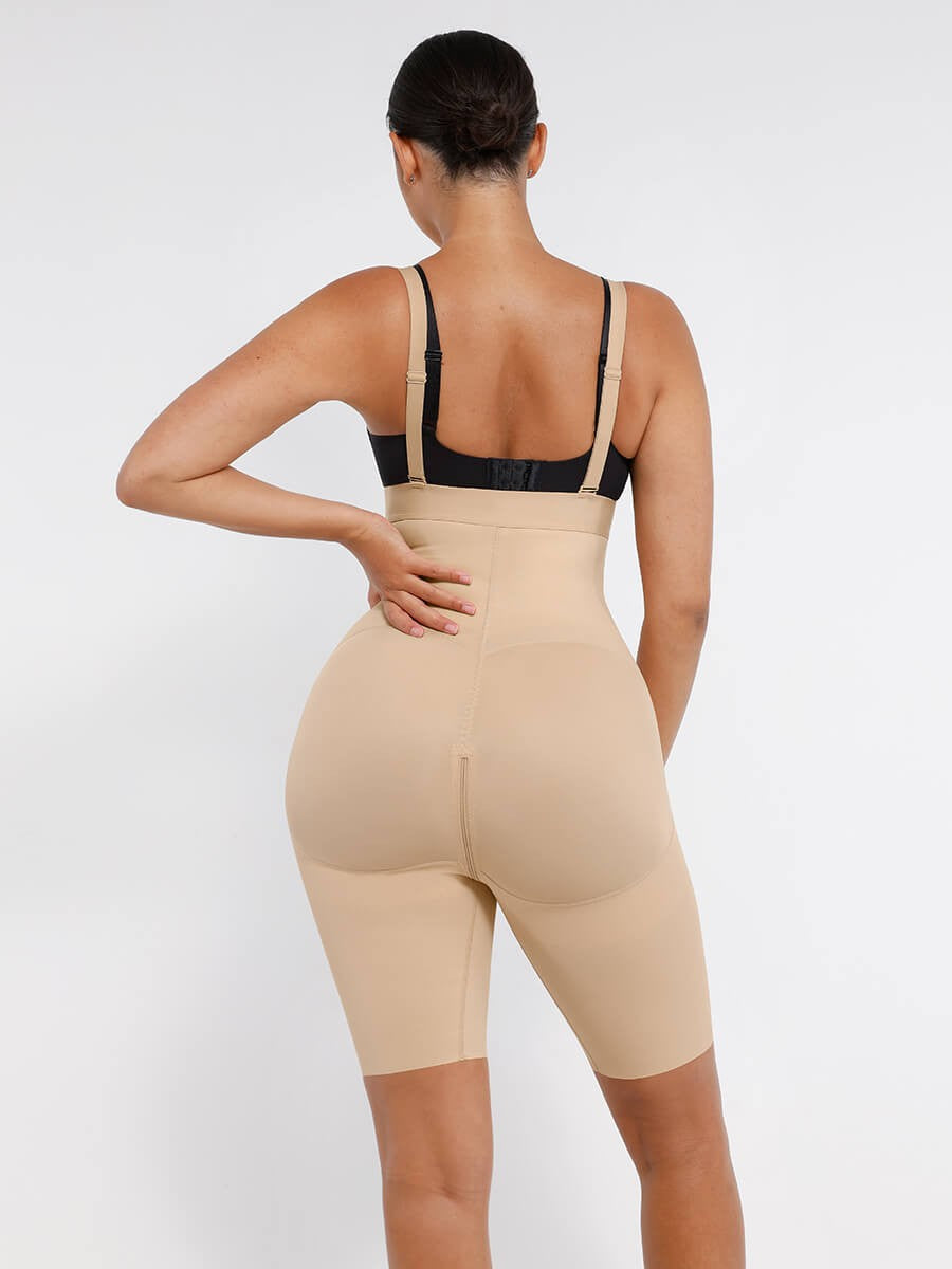 Full Body Shaper Bodysuit with Double-Layer Abdomen & Butt Lift Design
