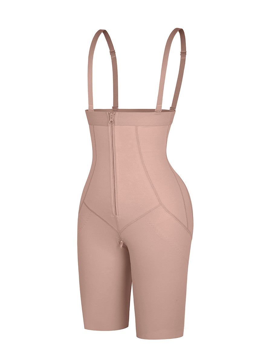 Full Body Shaper Bodysuit with Double-Layer Abdomen & Butt Lift Design