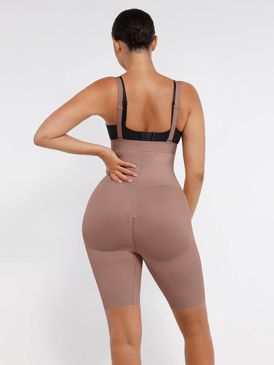 Full Body Shaper Bodysuit with Double-Layer Abdomen & Butt Lift Design