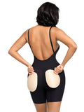 Low-Cut Backless Seamless Shapewear Bodysuit with Detachable Butt Pads & Tummy Control