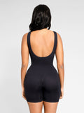 Seamless Small Round Neck Open Back Shaping Dress with Detachable Cups