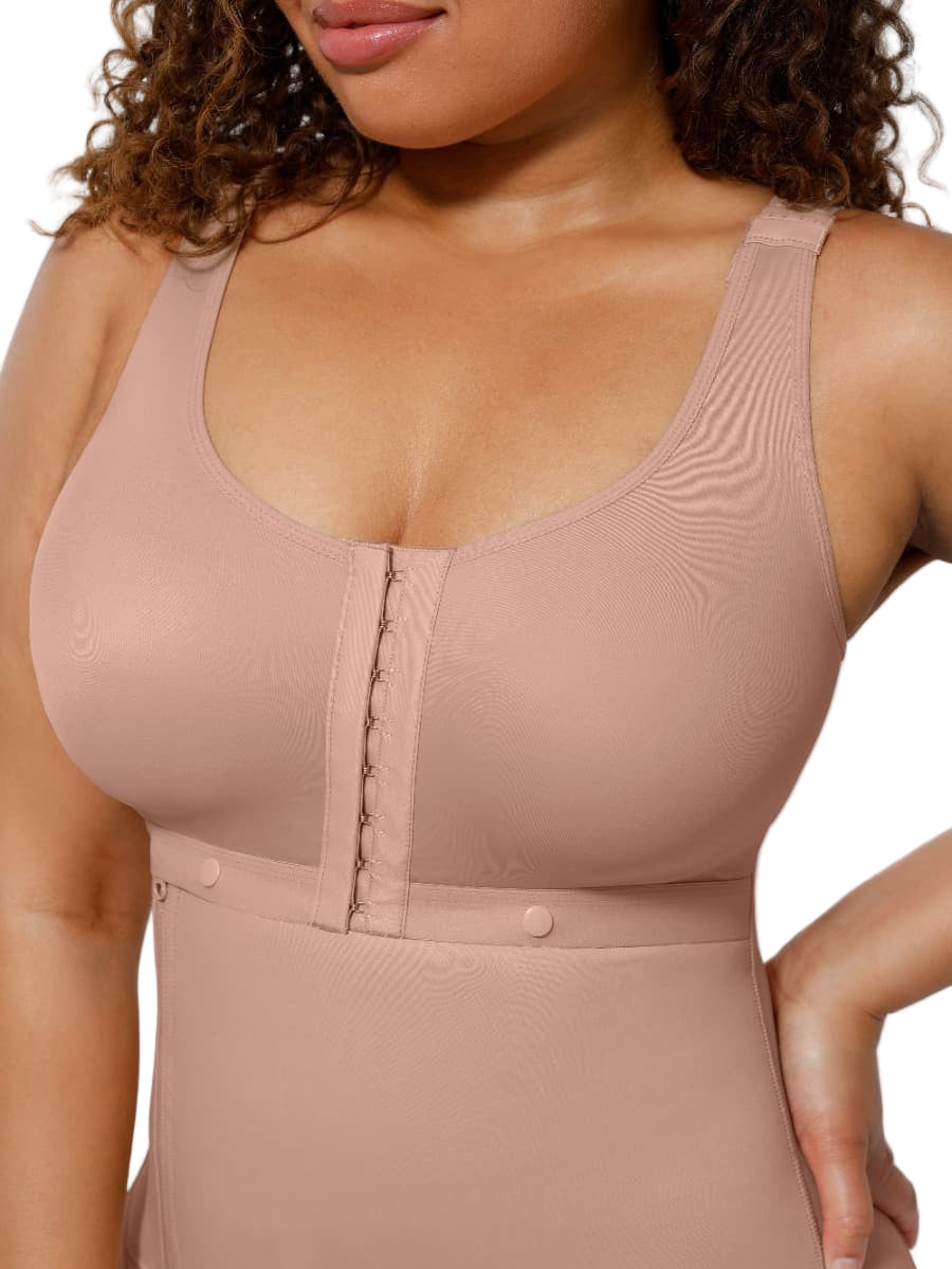 Full Body Shaper with Triple-Layer Abdomen Control & Adjustable Shoulder Straps for Women