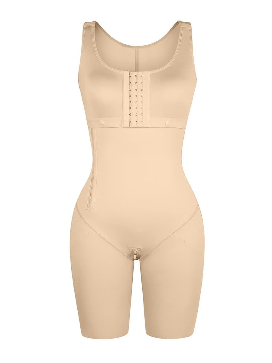 Full Body Shaper with Triple-Layer Abdomen Control & Adjustable Shoulder Straps for Women
