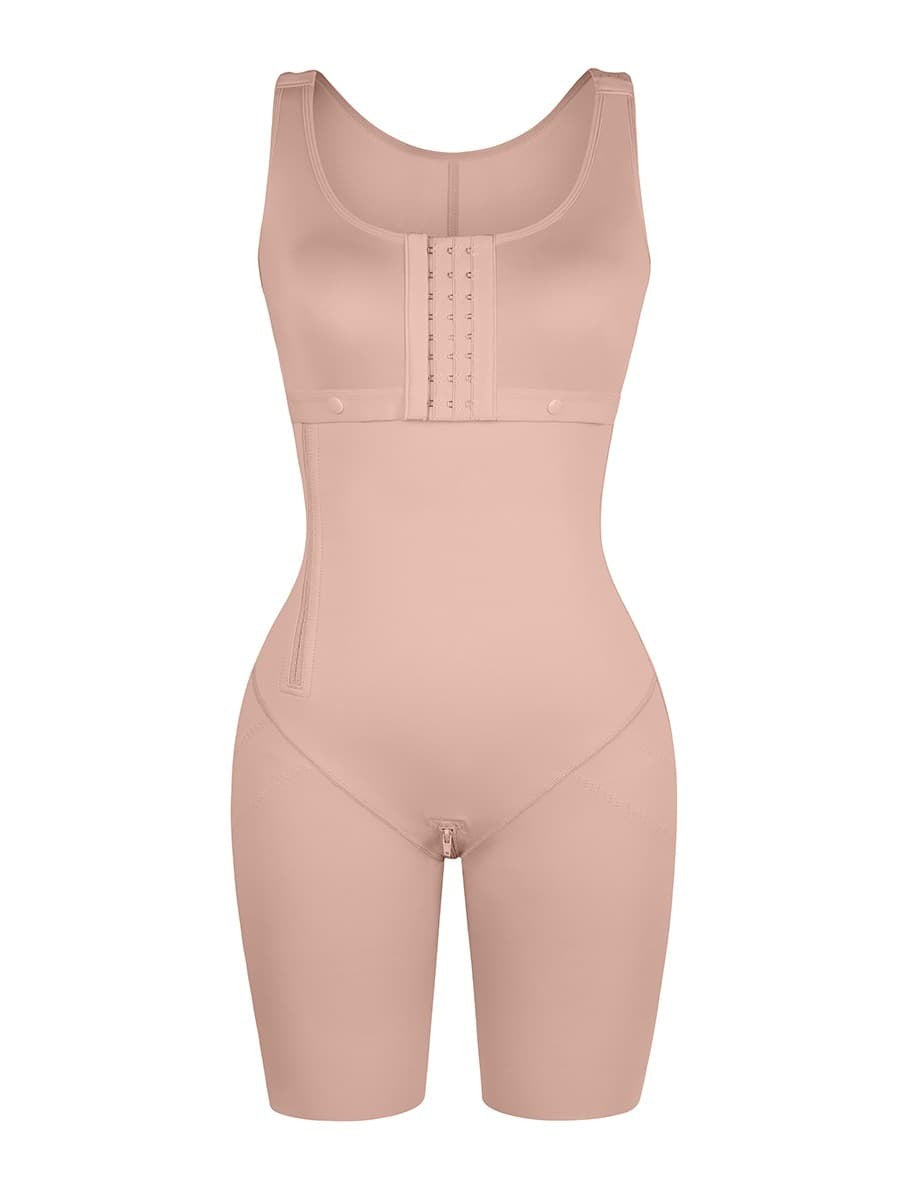 Full Body Shaper with Triple-Layer Abdomen Control & Adjustable Shoulder Straps for Women