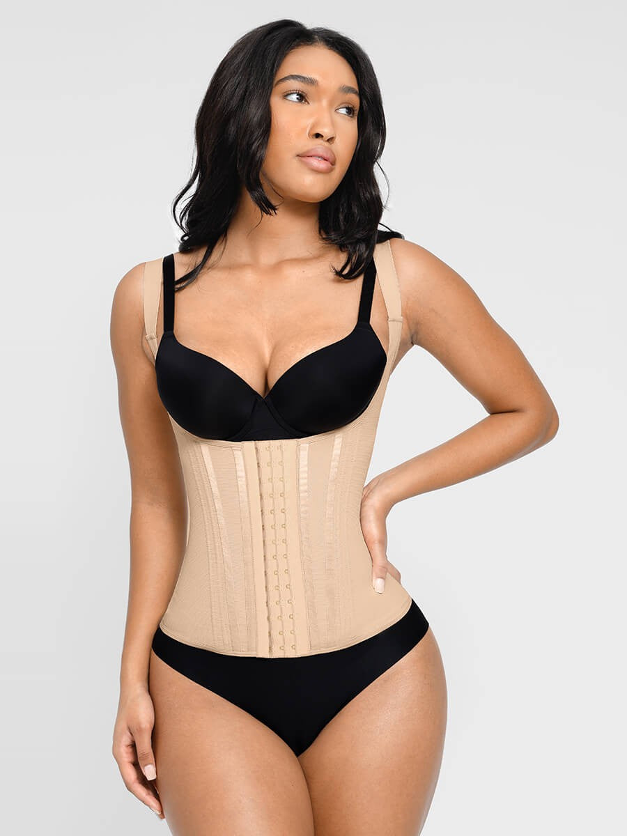 Luxury 13 Steel Bones Girdle Waist Trainer – Front & Back Shaping Corset