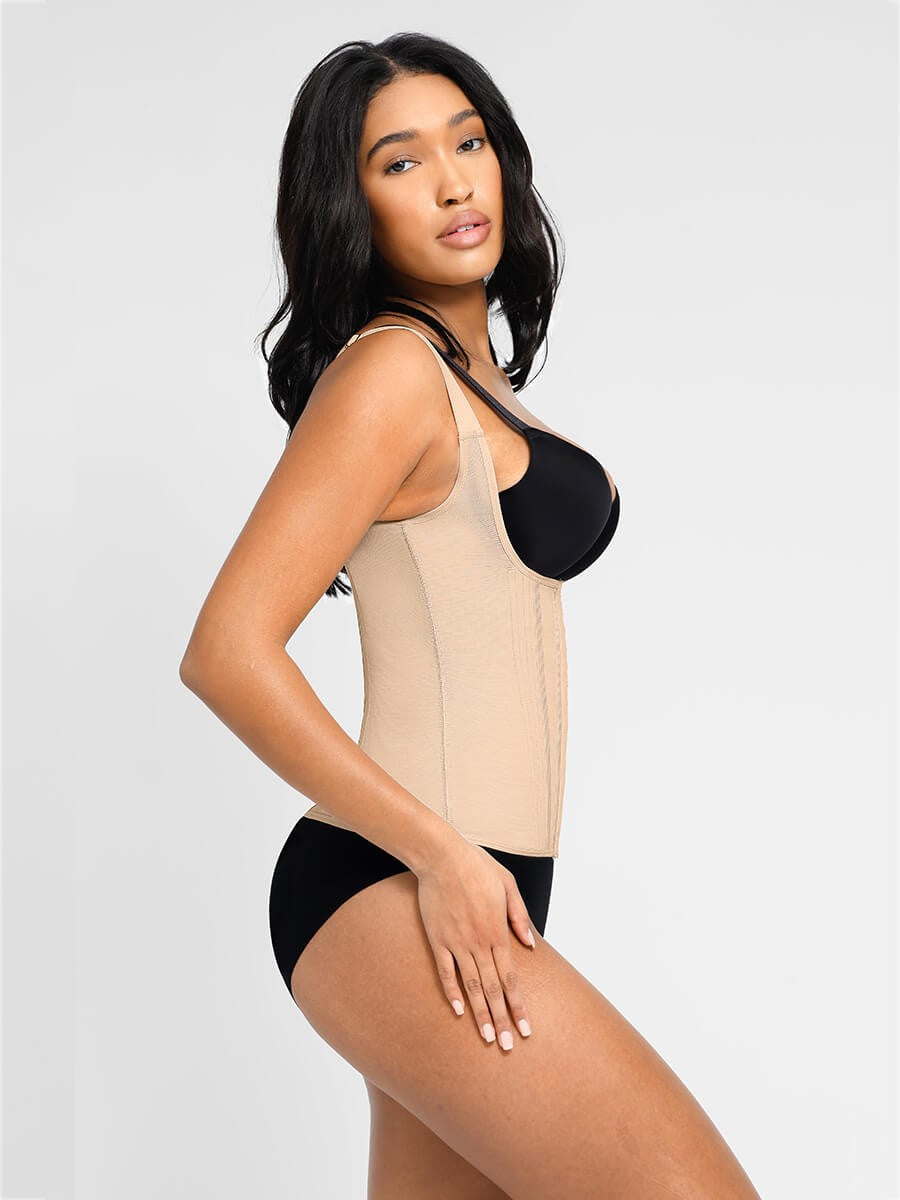 Luxury 13 Steel Bones Girdle Waist Trainer – Front & Back Shaping Corset