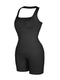 Elegant Halter Neck Seamless Bodysuit with Chest Support & Butt Lifting Design