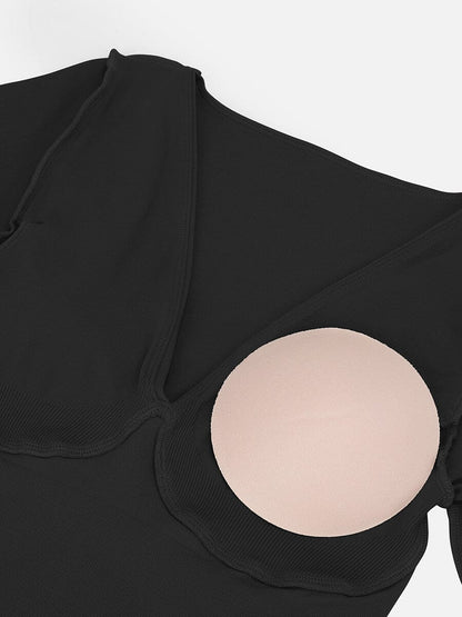 Seamless Deep V Tummy Control Waist-Cinching Catsuit