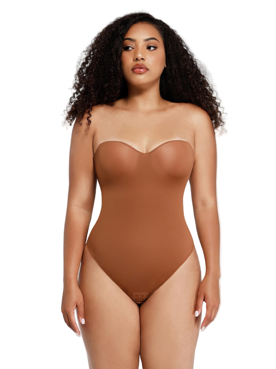 Underwire One-Piece Shaping Bodysuit with Strapless & Halter Options for Women