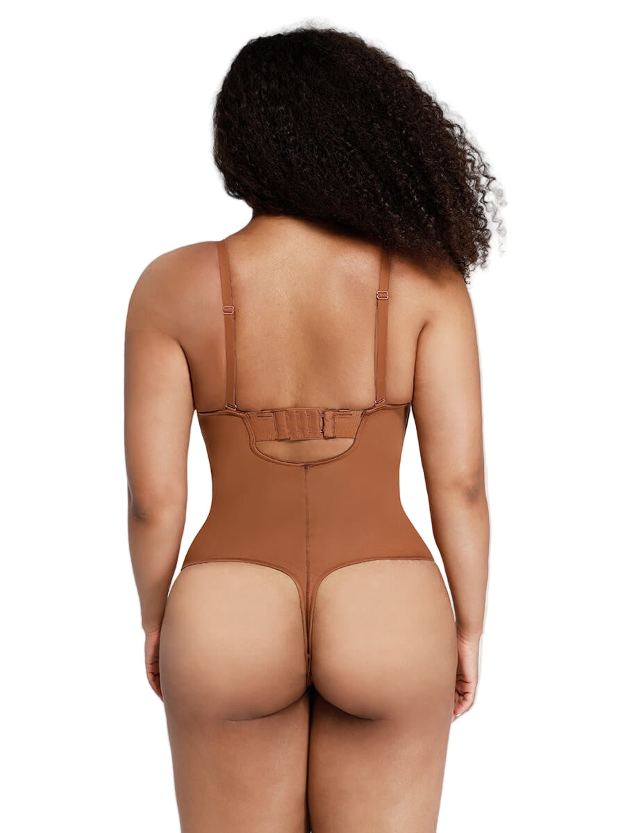 Underwire One-Piece Shaping Bodysuit with Strapless & Halter Options for Women