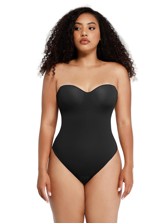 Underwire One-Piece Shaping Bodysuit with Strapless & Halter Options for Women