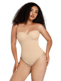 Underwire One-Piece Shaping Bodysuit with Strapless & Halter Options for Women