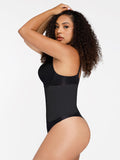 Seamless Zipper Waist Cincher with 4 Steel Bones – High-Low Hem Tummy Control Shaper