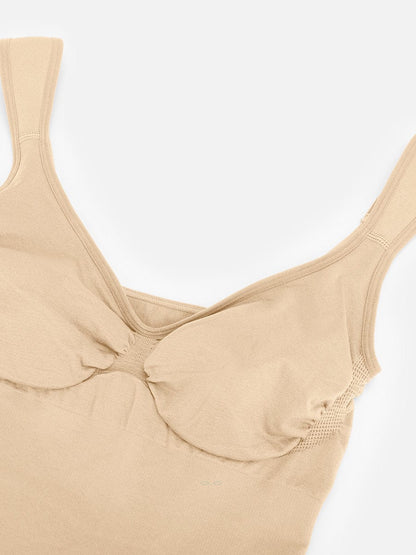 Seamless Diamond Neck Bust Support Waist Control Panty Bodysuit