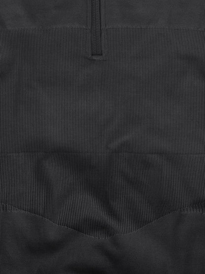 Seamless Zip-Front Racerback Sport Shaping Jumpsuit