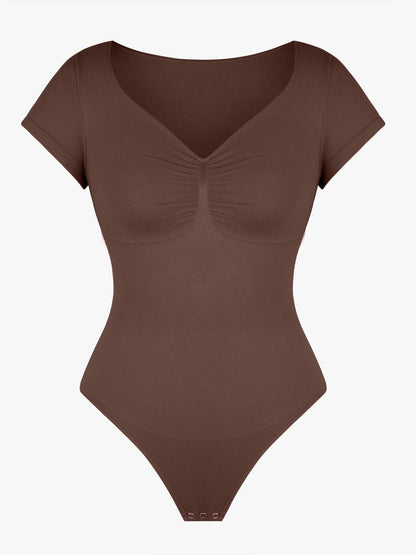 Seamless Bust Support Waist & Abdomen Shaping Thong Bodysuit