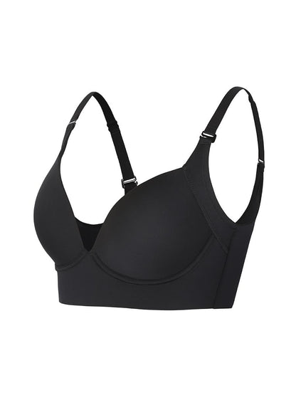 Brown High Quality Deep Cup Seamless Shaper Bra – Full Support Wireless Bra