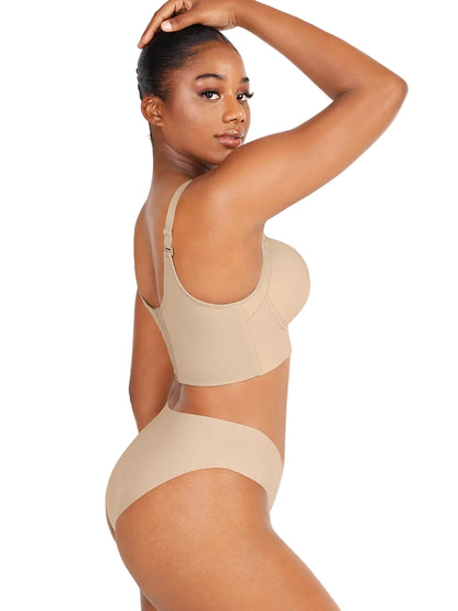 Brown High Quality Deep Cup Seamless Shaper Bra – Full Support Wireless Bra