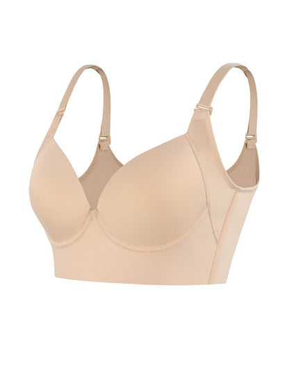 Brown High Quality Deep Cup Seamless Shaper Bra – Full Support Wireless Bra