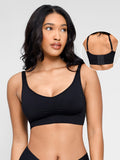 Deep V Push-Up Support Shapewear Bra with Adjustable Straps & Double Steel Ribs
