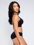 Deep V Push-Up Support Shapewear Bra with Adjustable Straps & Double Steel Ribs