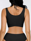justable Postoperative Support Bra – 3-Row Button Front, Breathable Chest Shaping Shapewear