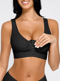 justable Postoperative Support Bra – 3-Row Button Front, Breathable Chest Shaping Shapewear