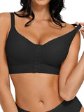 Adjustable Front Closure Post-Surgery Support Shapewear Bra with High Elastic Compression