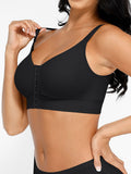 Adjustable Front Closure Post-Surgery Support Shapewear Bra with High Elastic Compression