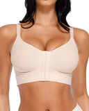 Adjustable Front Closure Post-Surgery Support Shapewear Bra with High Elastic Compression