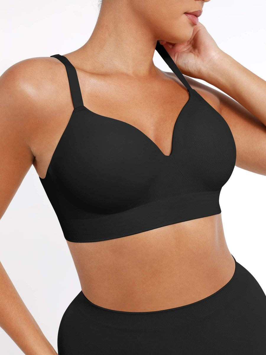 Fashion Seamless Wireless Bust Support Shapewear Bra with Adjustable Straps – Comfort Fit & Lift