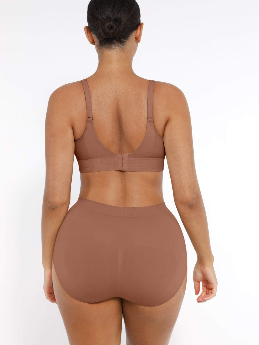 Fashion Seamless Wireless Bust Support Shapewear Bra with Adjustable Straps – Comfort Fit & Lift