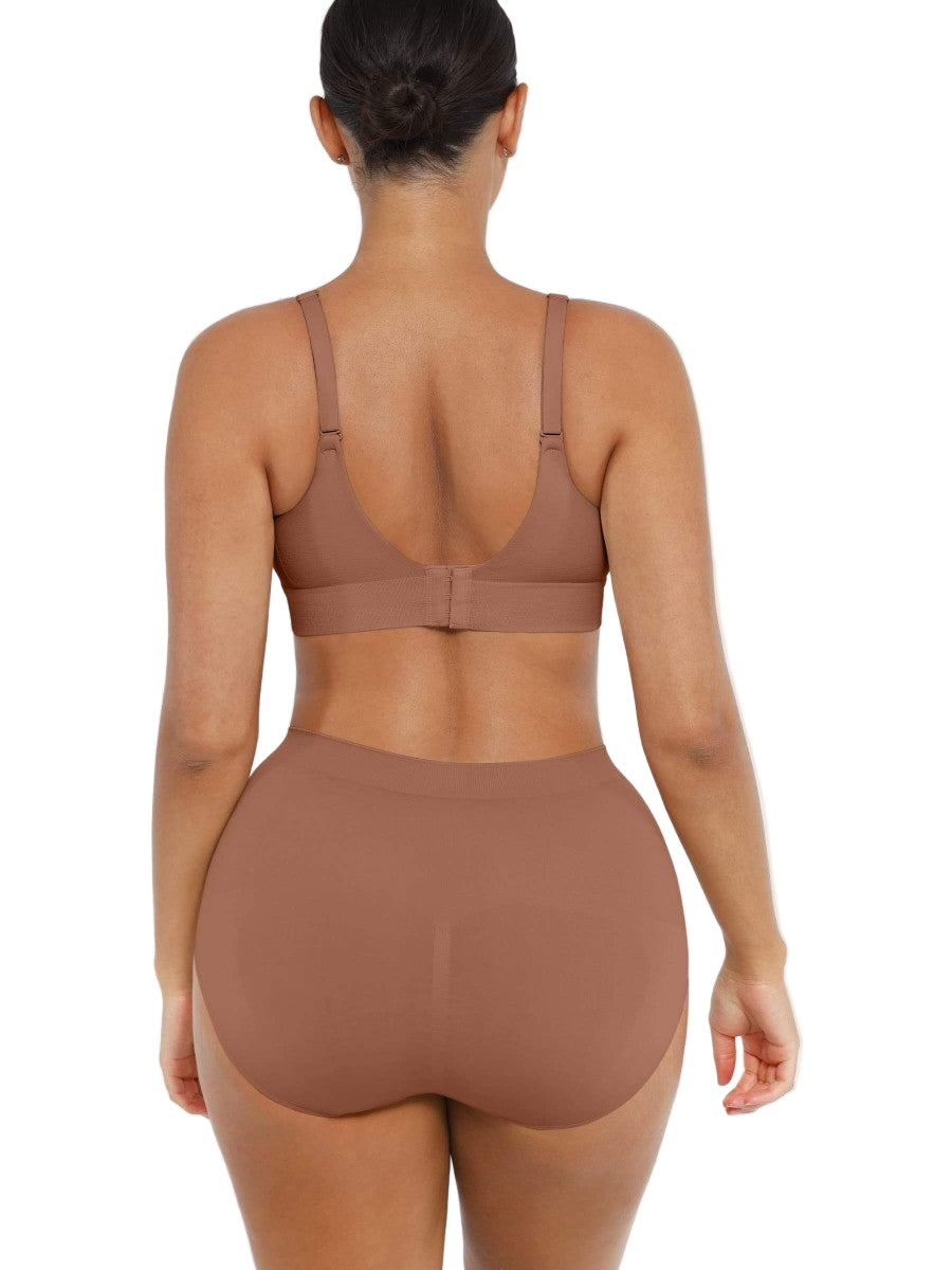 Fashion Seamless Wireless Bust Support Shapewear Bra with Adjustable Straps – Comfort Fit & Lift