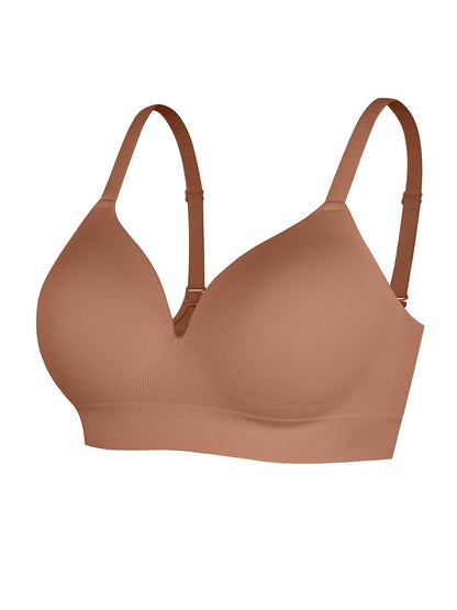 Fashion Seamless Wireless Bust Support Shapewear Bra with Adjustable Straps – Comfort Fit & Lift